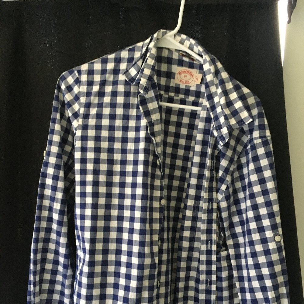 White and Blue Brooks Brothers Shirt